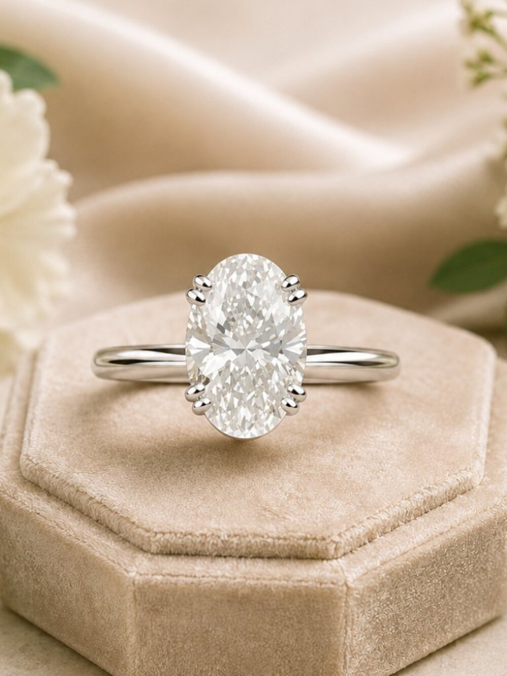 Oval Lab-Grown Diamond Solitaire Ring